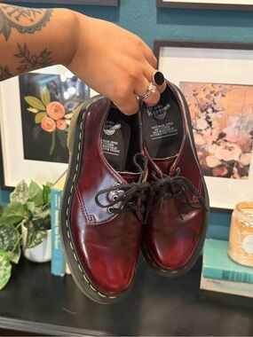 Dr. Martens 1461 Glossy Vegan Cherry Red Oxford